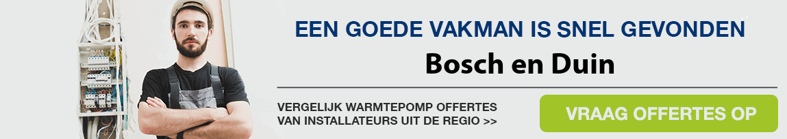 cv ketel vervangen door warmtepomp in Bosch en Duin